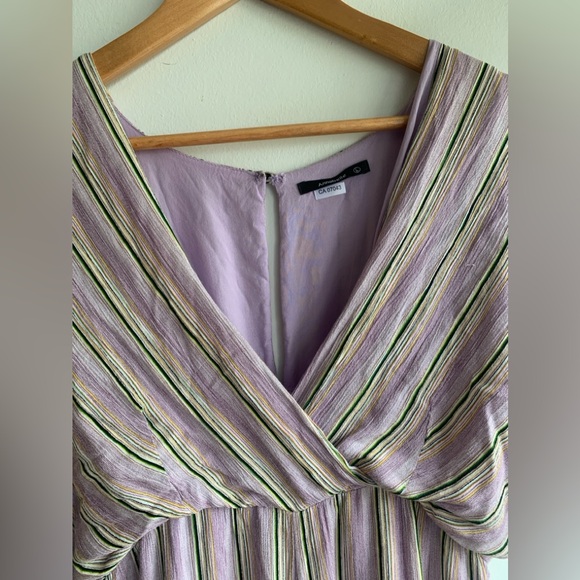 Annabelle Lilac Striped Jumpsuit Size L - Picture 1 of 6